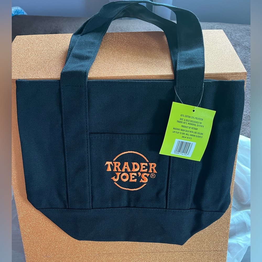 Trader Joe's Mini Reusable Mini Black Tote Bag